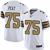 Nike Men & Women & Youth Saints 75 Andrus Peat White Color Rush Limited Jersey,baseball caps,new era cap wholesale,wholesale hats